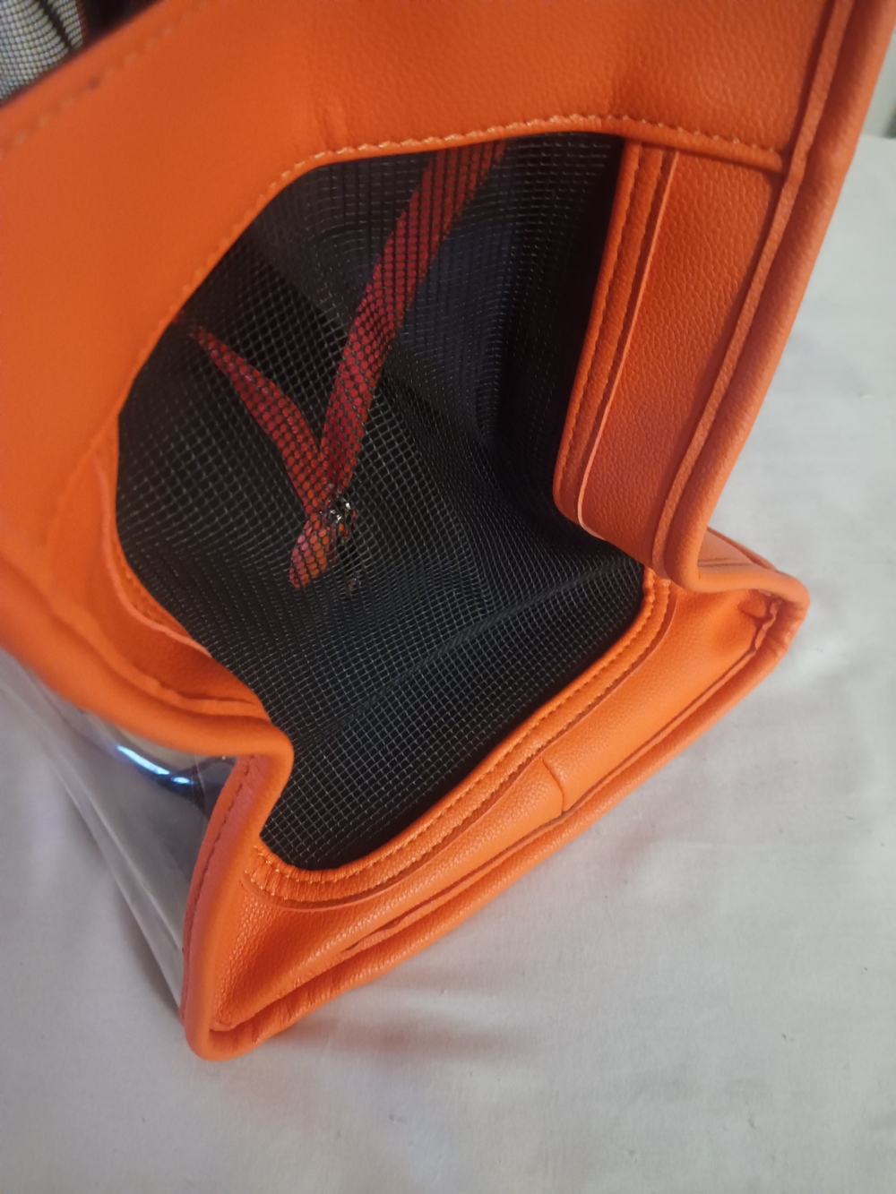 Orange Clear-Front Tote Bag - Women's Shoulder Bag - Picture 9 of 9